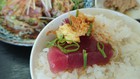 カツオをご飯で